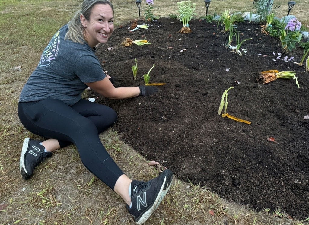 Round 1 planting in Fenway Park Garden